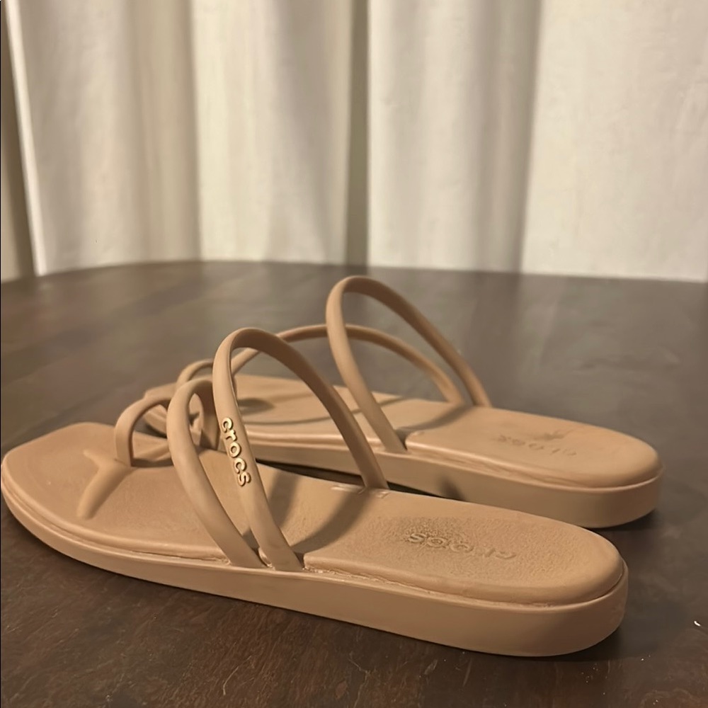 CROCS Women's Beige Strappy Sandals